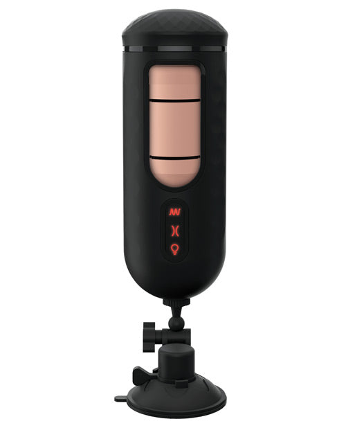 PDX Elite Rechargeable Vibrating Mega Milker Masturbator - Pussy - Vanilla/Black