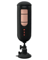 PDX Elite Rechargeable Vibrating Mega Milker Masturbator - Pussy - Vanilla/Black