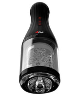 PDX Elite Rechargeable Talk Dirty Rotobator Masturbator - Pussy - Clear/Black