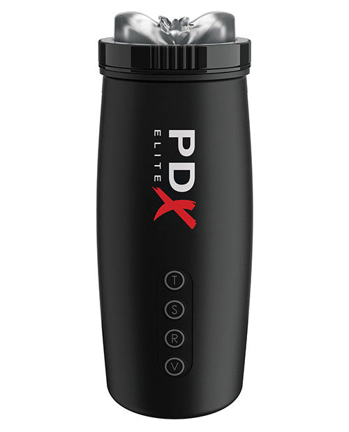 PDX Elite Rechargeable Motorbator 2 Masturbator - Pussy - Clear/Black