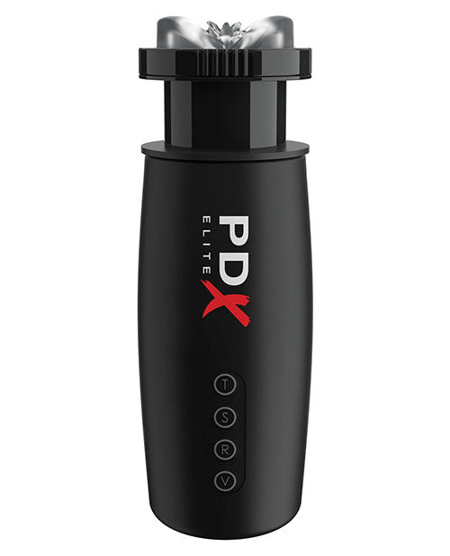 PDX Elite Rechargeable Motorbator 2 Masturbator - Pussy - Clear/Black