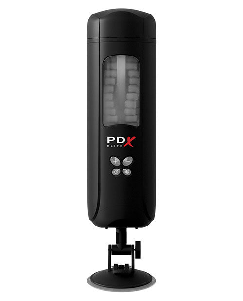PDX Elite Rechargeable Ultimate Milker Masturbator - Pussy - Clear/Black