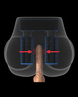 PDX Elite Milk Me Silly Plug In Pussy and Ass Mega Masturbator with Remote Control - Chocolate