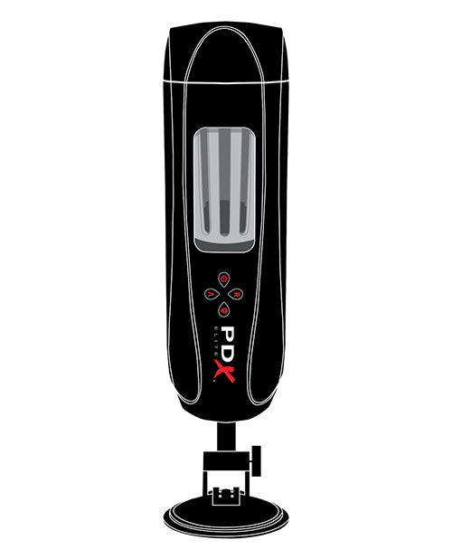 PDX Elite Ultimate Milker 2 Rechargeable Masturbator - Black/Clear