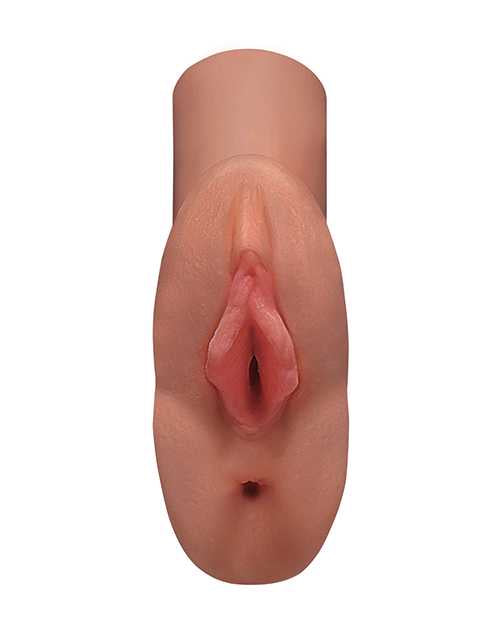 PDX Plus Perfect Pussy Double Stroker - Caramel