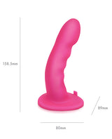 Pegasus Curved Ripple Peg Rechargeable Dildo with Remote Control 6in - Pink