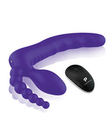 Pegasus Strapless D.P. Silicone Strap-On with  Remote Control - Purple