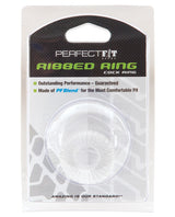 Perfect Fit Ribbed Ring Cock Ring - Clear