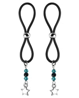 Bijoux de Nip Nipple Halos Star Charm - Turquoise/Black