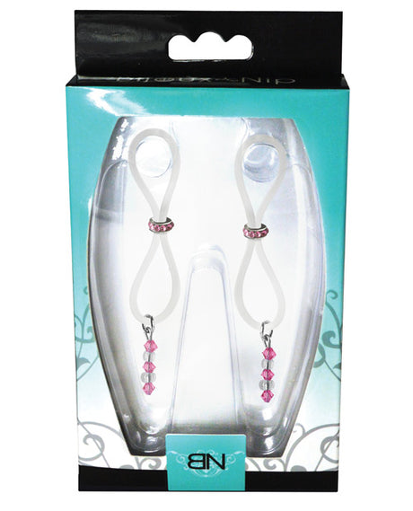 Bijoux de Nip Nipple Halos Pink Gem Slider - Pink/Clear