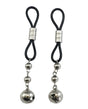 Bijoux de Nip Nipple Halos w/Silver Bells - Black