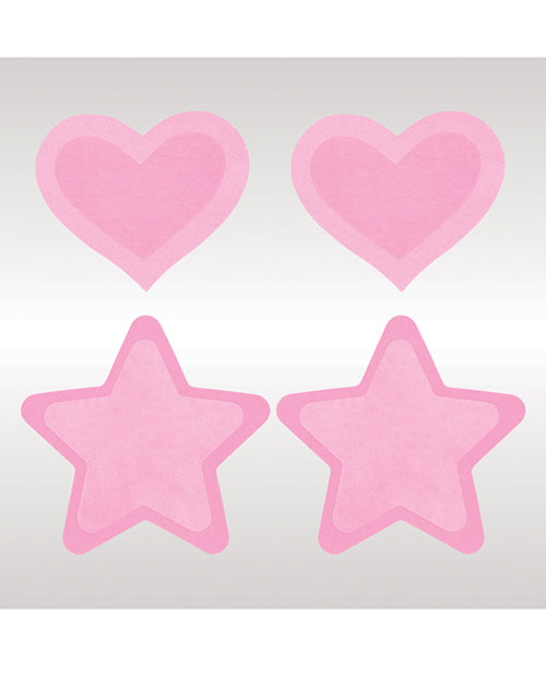 Peekaboo Glow In The Dark Hearts and Stars Pasties - Hot Pink