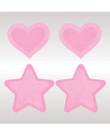 Peekaboo Glow In The Dark Hearts and Stars Pasties - Hot Pink