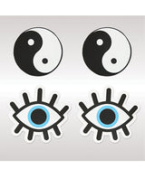 Peekaboo Yin and Yang Pasties - White/Blue