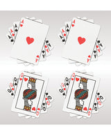 Peekaboo Queens and Aces Pasties - White