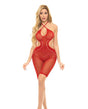 Pink Lipstick Fill Me in Bodystocking Red O/S