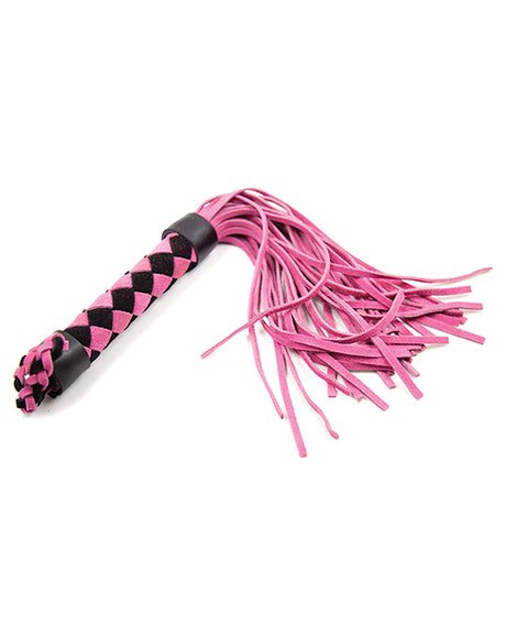 Plesur 15" Leather Flogger - Pink