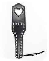 Plesur Cut-Out Heart w/Studs Paddle - Black