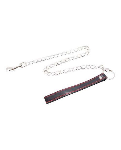 Plesur PVC Leash - Black w/Red