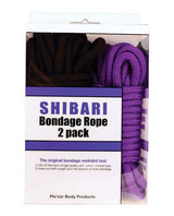 Plesur Cotton Shibari Bondage Rope 2 Pack - Black/Purple