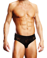 Prowler Lace Open Back Brief - Black LG
