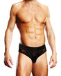 Prowler Lace Open Back Brief - Black MD