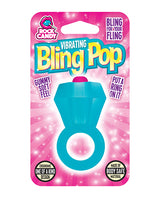 Bling Pop Vibrating Cock Ring - Blue