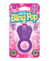 Bling Pop Vibrating Cock Ring - Purple