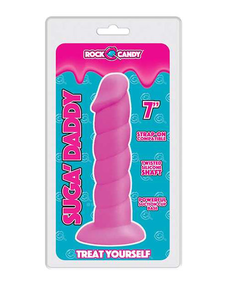 Suga` Daddy Silicone Dildo 7In - Pink