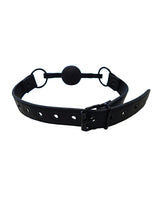 Rouge Leather Ball Gag - Black