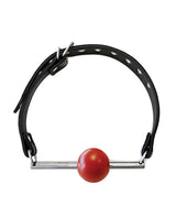 Rouge Ball Gag with Removable Ball and Stainless Steel Rod Adjustable Strap - Black and Red