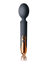 Oriel Rechargeable Silicone Wand Massager - Black
