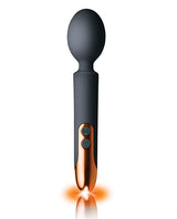 Oriel Rechargeable Silicone Wand Massager - Black