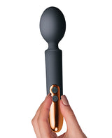Oriel Rechargeable Silicone Wand Massager - Black