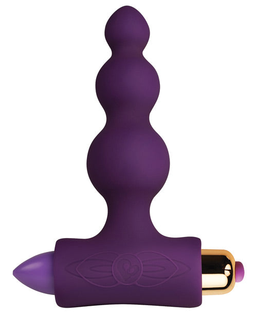 Petite Sensations Bubbles Silicone Vibrating Butt Plug - Purple