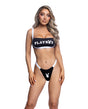 Playboy Bandeau Bikini Set - Black/White MD