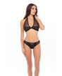  Rene Rofe Midnight Halter Set Black S/M