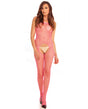 ETA JUNE  Rene Rofe Industrial Net Suspender Bodystocking Pink O/S