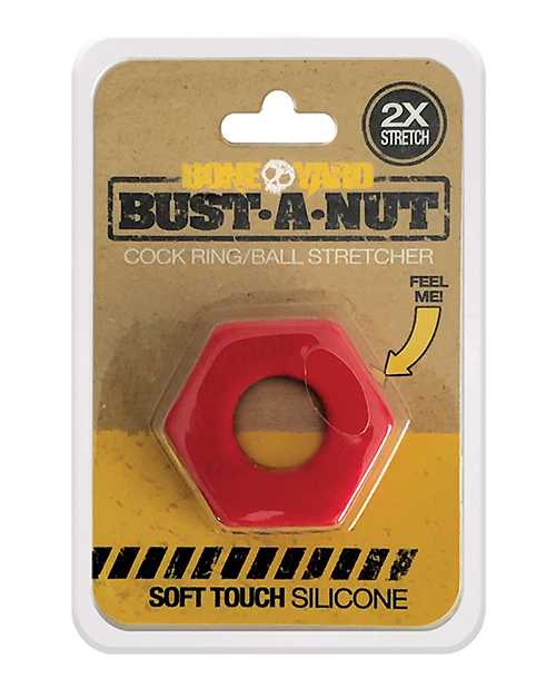 Boneyard Bust a Nut Cock Ring - Red