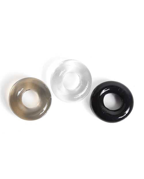 Boneyard Triple Play Stackable Bulge Cock Rings (set of 3) - Assorted Colors