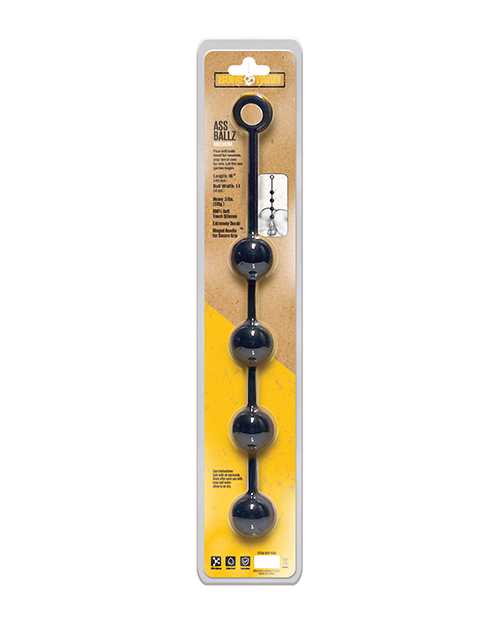 Boneyard Ass Ballz Silicone Anal Beads Medium - Black