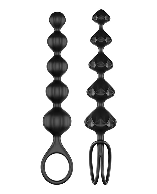 Satisfyer Love Beads Silicone Anal Beads Black (2 each per set)