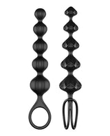 Satisfyer Love Beads Silicone Anal Beads Black (2 each per set)