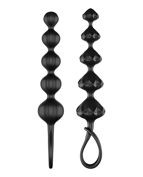 Satisfyer Love Beads Silicone Anal Beads Black (2 each per set)