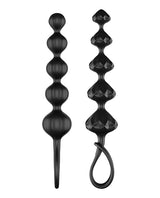 Satisfyer Love Beads Silicone Anal Beads Black (2 each per set)