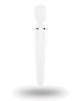 Satisfyer Wand-er Woman USB Rechargeable Silicone Massager 13in - White/Chrome