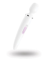 Satisfyer Wand-er Woman USB Rechargeable Silicone Massager 13in - White/Chrome