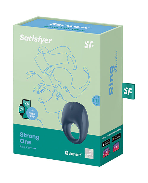 Satisfyer Strong One Rechargeable Silicone Couple`s Ring - Blue