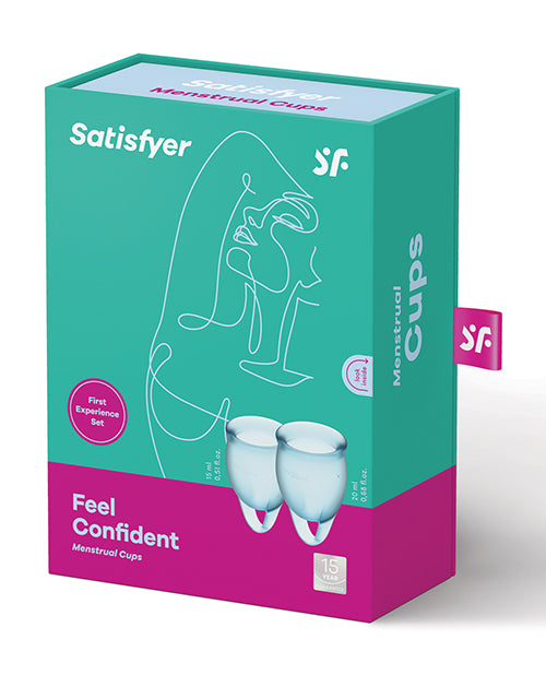 Satisfyer Feel Confident Menstrual Cup - Light Blue