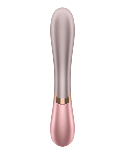 Satisfyer Hot Lover Rechargeable Silicone Warming Dual-Stim Vibrator - Pink